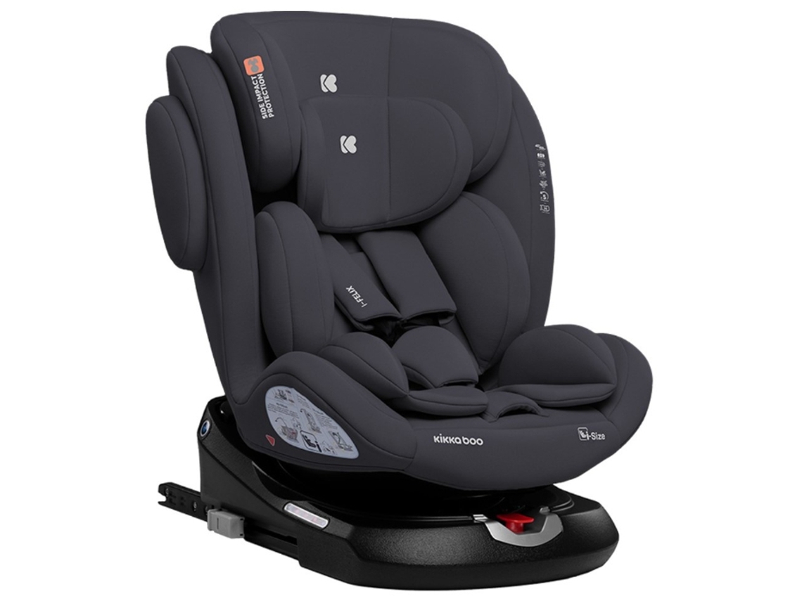 Silla de coche KIKKABOO 40-150 cm i-Felix i-SIZE Gris Oscuro