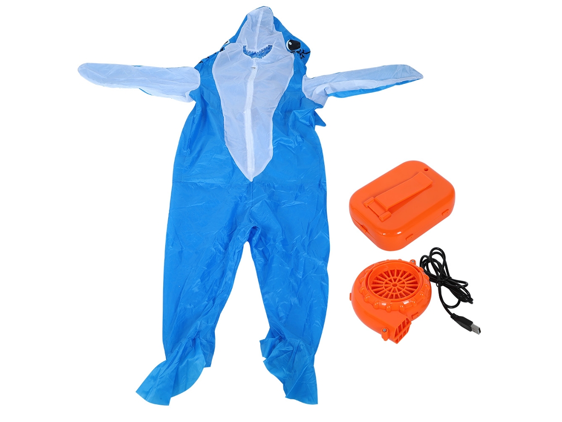 Disfraz inflable de tiburón azul para Halloween (X128)