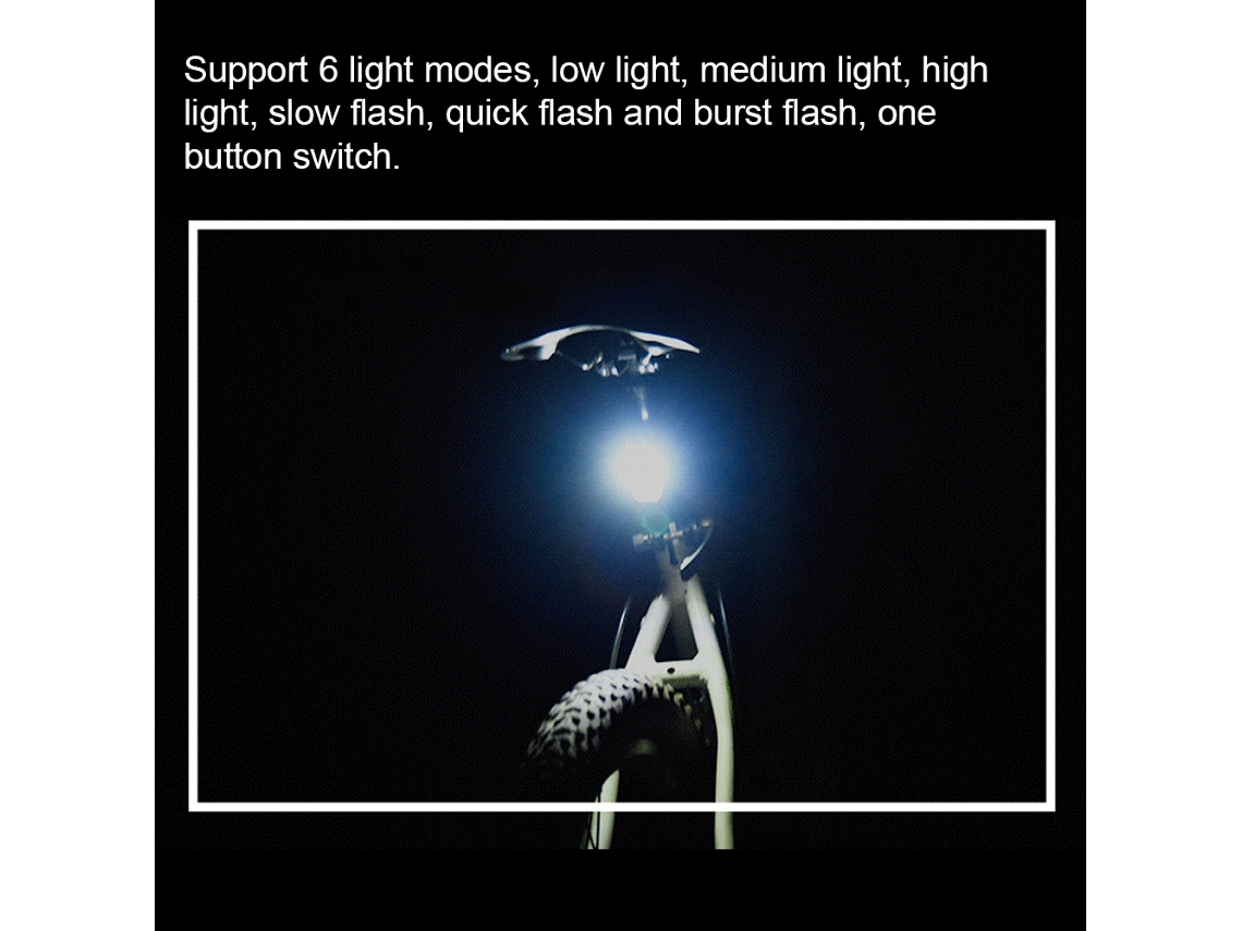 Luz Trasera Recargable Usb Para Bicicleta Con 6 Modos De Iluminación Led Para Bicicletas De Montaña Y De Carretera.