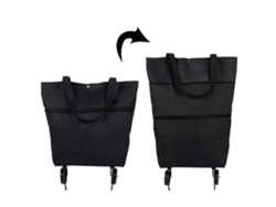 Carrito de compras plegable 2 en 1 con doble cremallera y ruedas Js GOKOCO
