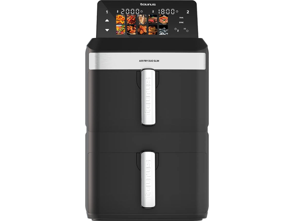 Freidora sin Aceite TAURUS Air Fry Duo Slim 973002 (13 L - Negra)