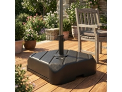 Base Para Guarda-sol Com Rodas, Cabo Telescópico Para Hastes De Ø38 Mm E Ø48 Mm, Capacidade Para 72 Kg De Areia Ou 45 Litros De Água.