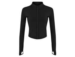 2026-chaqueta Deportiva De Gimnasia Y Running Con Cremallera, Cuello Alto Y Manga Adherente, Ajuste Slim Para Yoga Y Fitness