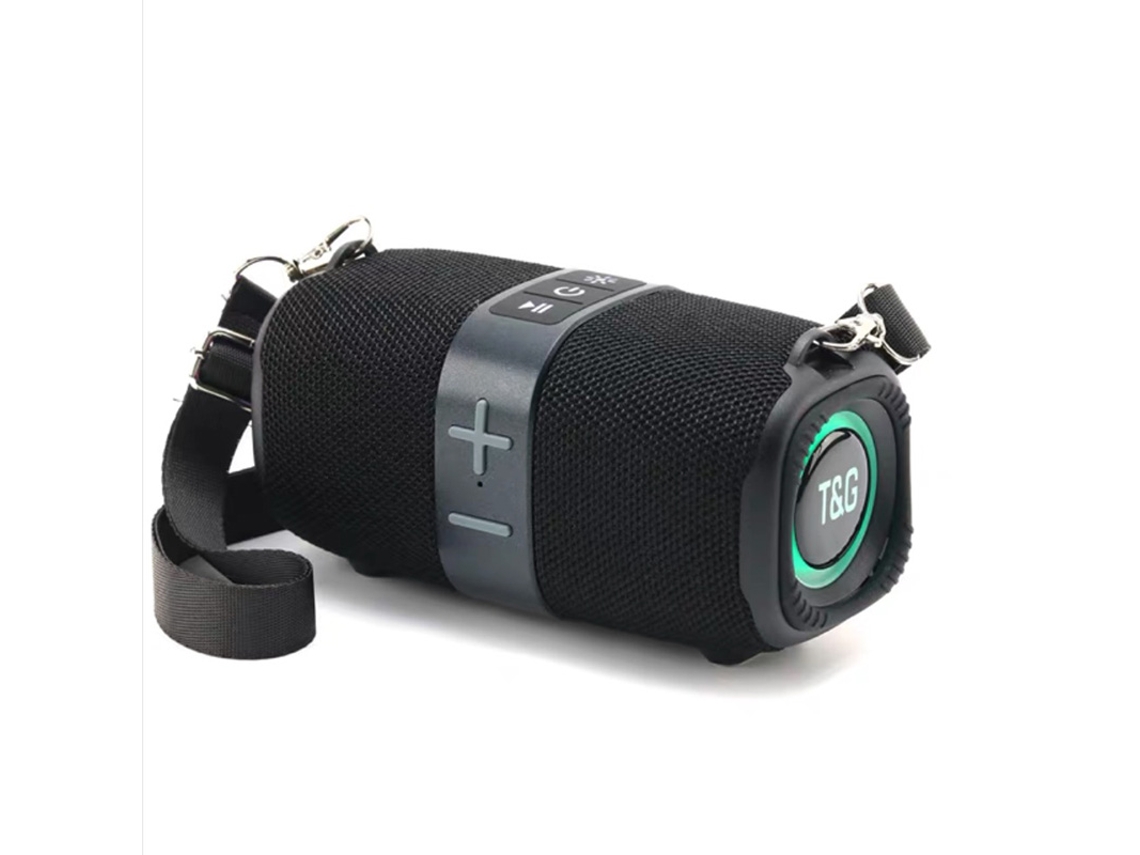(negro) Altavoz Bluetooth Portátil Con Luz Led Tg667 Slingback