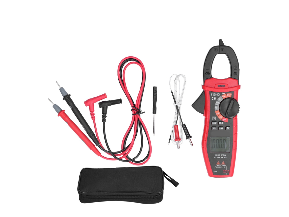 Multímetro Digital Pinza Fs9030c Tester Voltaje Corriente Precisión Alta