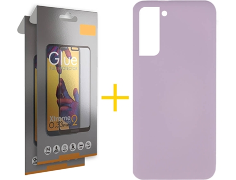 Carcasa + 2 Protectores de Pantalla para Samsung Galaxy S22 Plus 5G SKYHE Morado