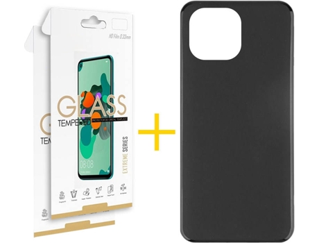 Kit Funda + 2 Protectores de Pantalla Apple iPhone 13 Pro Max SKYHE Liso 6 Negro