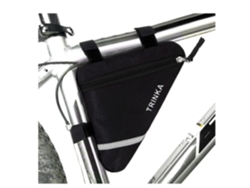 Bolsa para cuadro de bicicleta triangular con tira reflectante, color negro, SAISIYIKY