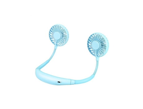 Mini Ventilador VOINEE Portátil de Cuello USB 360° Azul