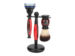 Juego De 3 Piezas De Soporte Portátil Para Brochas De Afeitar Para Hombre Con Cerdas Sintéticas Suaves Y Diseño Ergonómico.