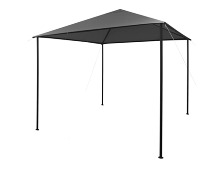 MAISON EXCLUSIVE Cenador tela gris antracita y acero 3x3 m 180 g/m²