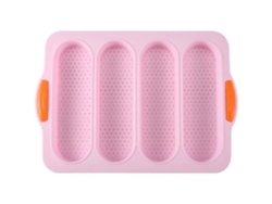 Bandeja para hornear de silicona con 4 ranuras, bandeja francesa para horno, pasteles, hamburguesas, pan, tostadas, U6439