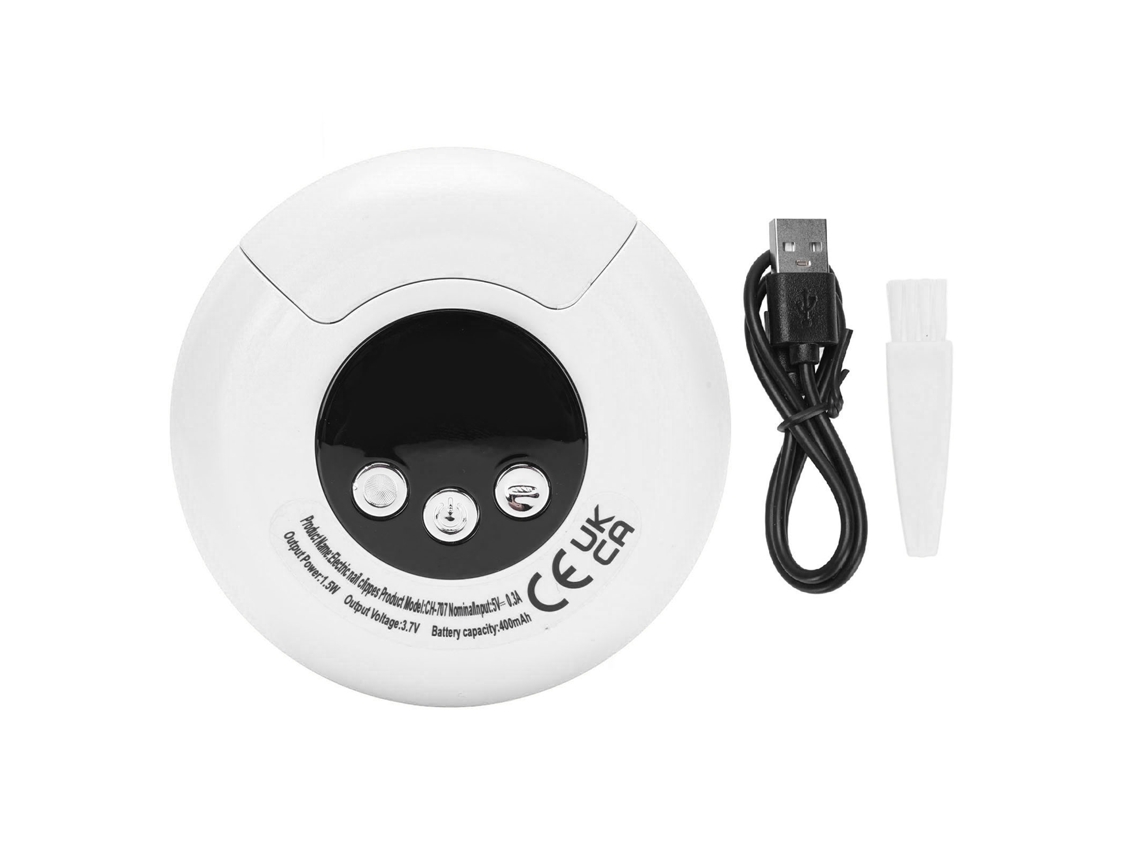 Cortauñas Eléctrico Automático Recargable Con Pulidor Para Bebés Y Uso Doméstico - Blanco