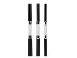 Rebe-3 Peças/conjunto Ferramenta De Manicure De Metal Com Cabo De Acrílico Uv Para Formar Unhas Curvas Negras