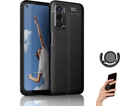 Carcasa + Soporte + Popsocket iPhone 13 Pro Max Rugged Leather Rosa