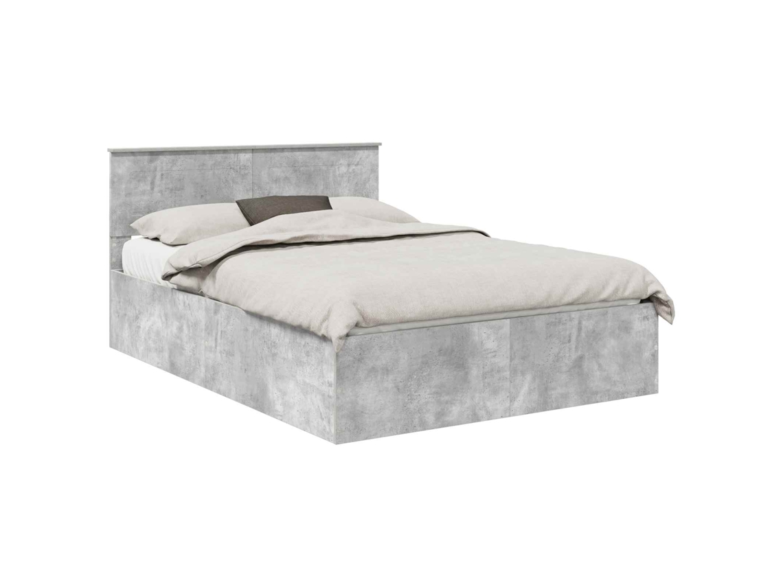 Maison Exclusive - Estructura De Cama Con Cabecera Gris Concreto 150 X 200 Cm