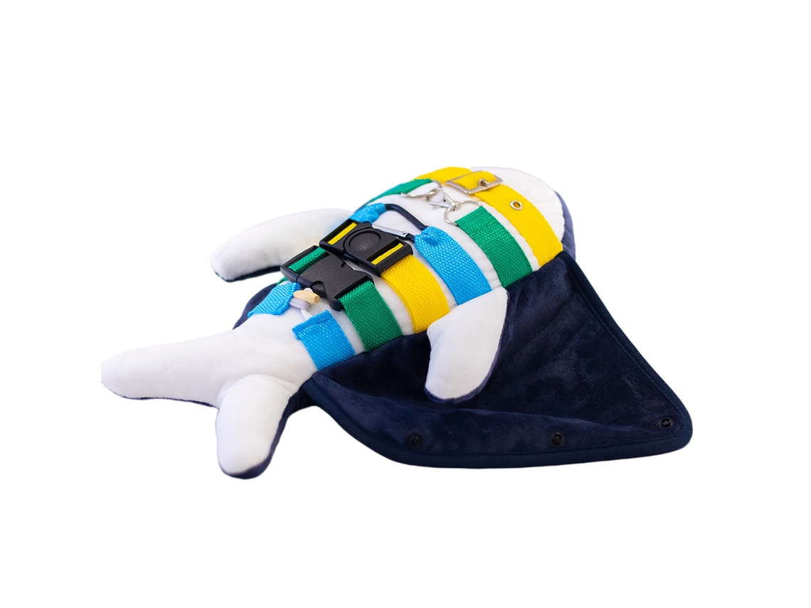Peluche De Narval Con Botones - Regalo Educativo Para Niños - Desarrollo Infantil