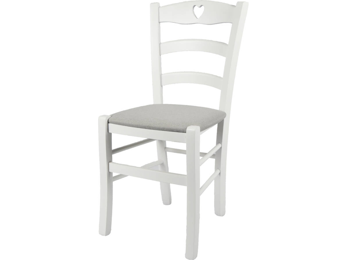 Cadeira T M C S Cuore 252LBI-NL024 (Branco - 88x43x46 cm - Madeira)