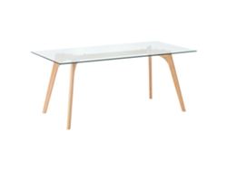 Mesa de comedor BELIANI Hudson de Vidrio templado Transparente 90x180x75