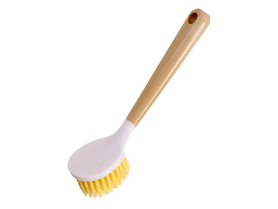 Cepillo de plástico estilo Baok para sartenes, de buen rendimiento, uso económico y mango largo para limpiar la vajilla en la cocina.