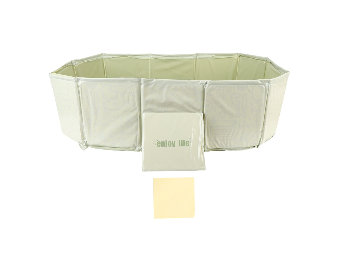 Bañera Grande Portátil Plegable Para Bebés Con Tapón De Drenaje, Fácil De Limpiar, Verde.