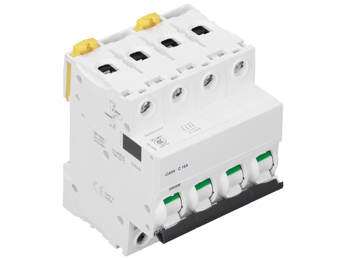 2026dz - Interruptor de circuito miniatura 4p 16a Montaje en riel DIN 400v Capacidad de corte de bajo voltaje 6000a