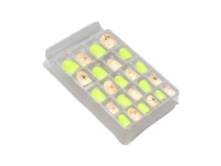 24 Uñas postizas suaves de ABS de cobertura total para niños para reuniones, fiestas, bailes, amarillo 0040 cm 36
