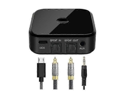 Transmisor y receptor de audio óptico Bluetooth 5.0 con adaptador auxiliar Rosewell
