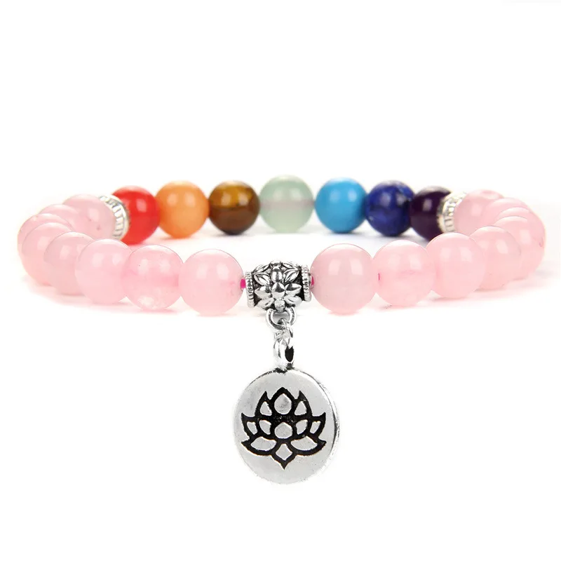 Pulsera Budista Tibetana De Loto, Pulsera Amuleto De Chakras Para Yoga