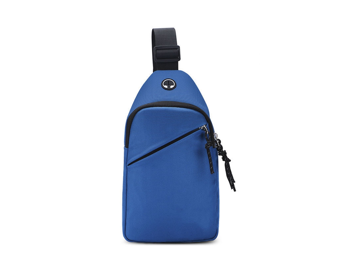 Mochila de pecho Yuysan para deportes y uso casual, gran capacidad, ultraligera e impermeable, color azul claro.