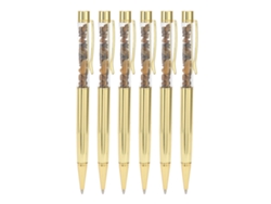 6pcs Caneta de Bolígrafo com Cristal Recheio Substituível para Estudo Escritório Tipo 2
