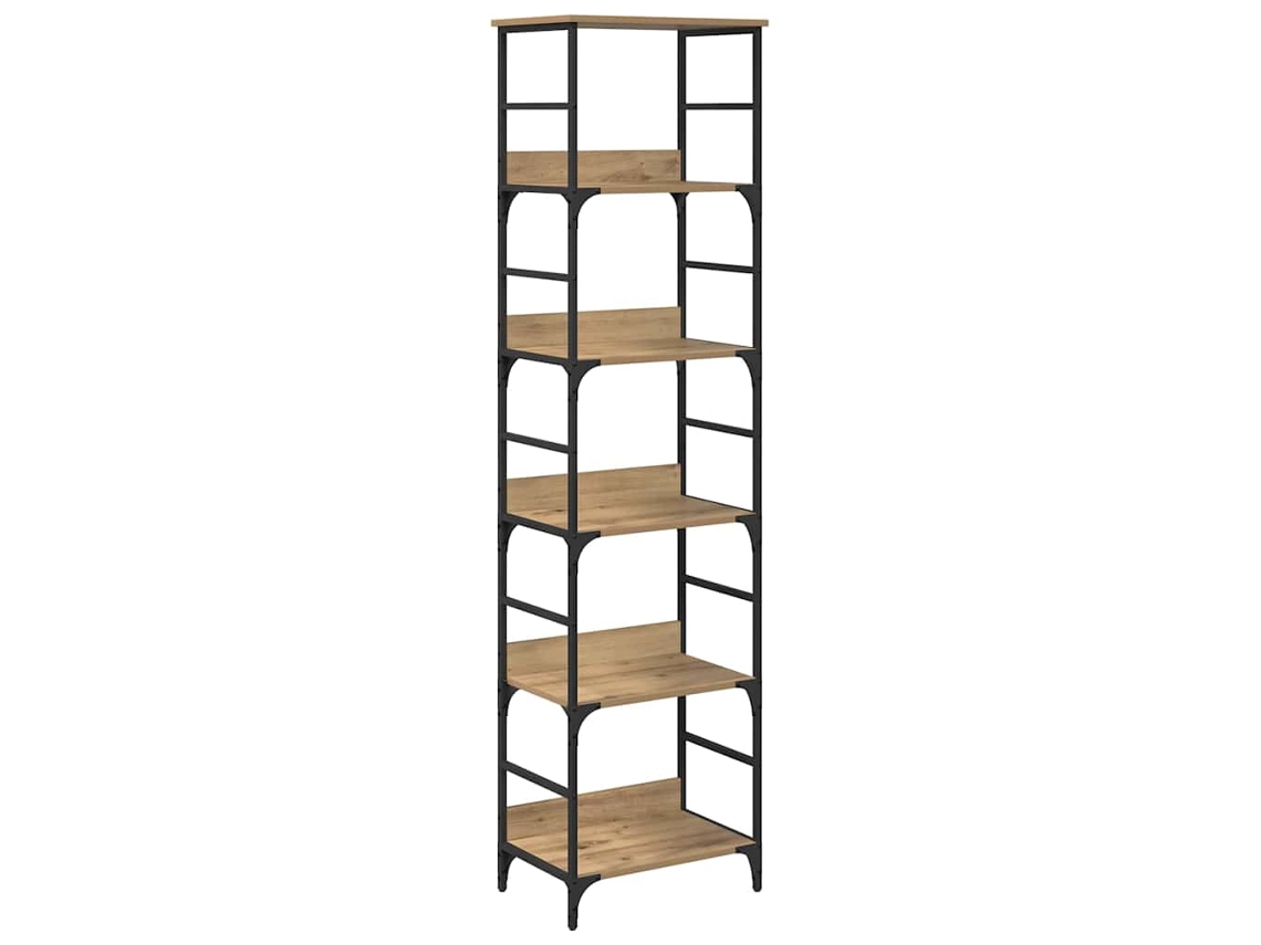 Estante De Libros | Estantería | Librería Roble Artesanal 50 X 33 X 188,5 Cm