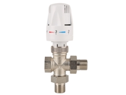 Válvula termostática de cobre para radiador de 3 vías, DN15, 1/2 pulgada, con control automático de temperatura