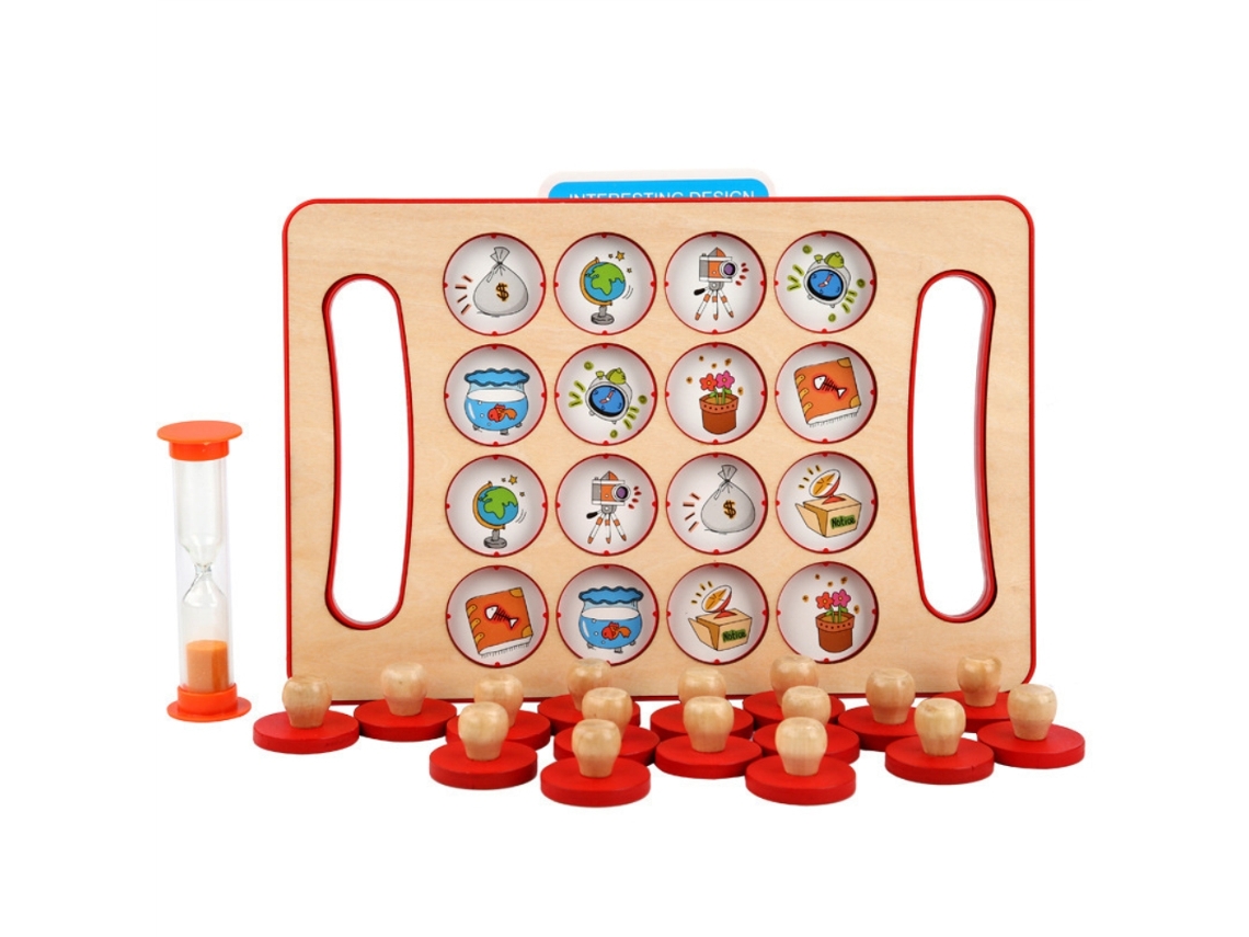 Juego De Memoria De Madera Para Niños Con Cartas Dobles - Juguete Educativo Interactivo
