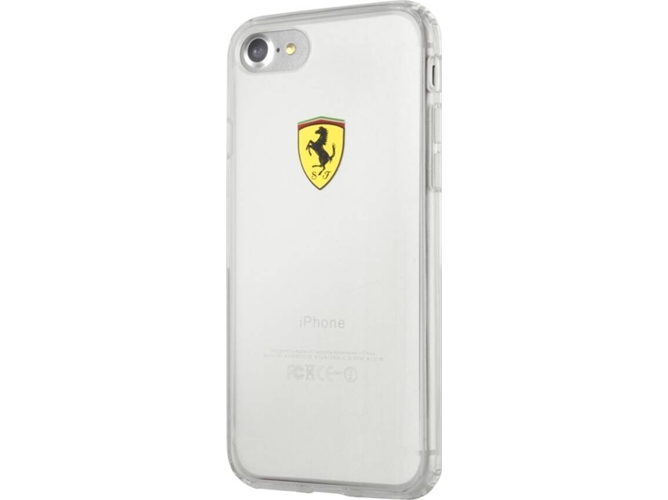 Funda iPhone 6 Plus, 6s Plus, 7 Plus, 8 Plus FERRARI Racing Transparente