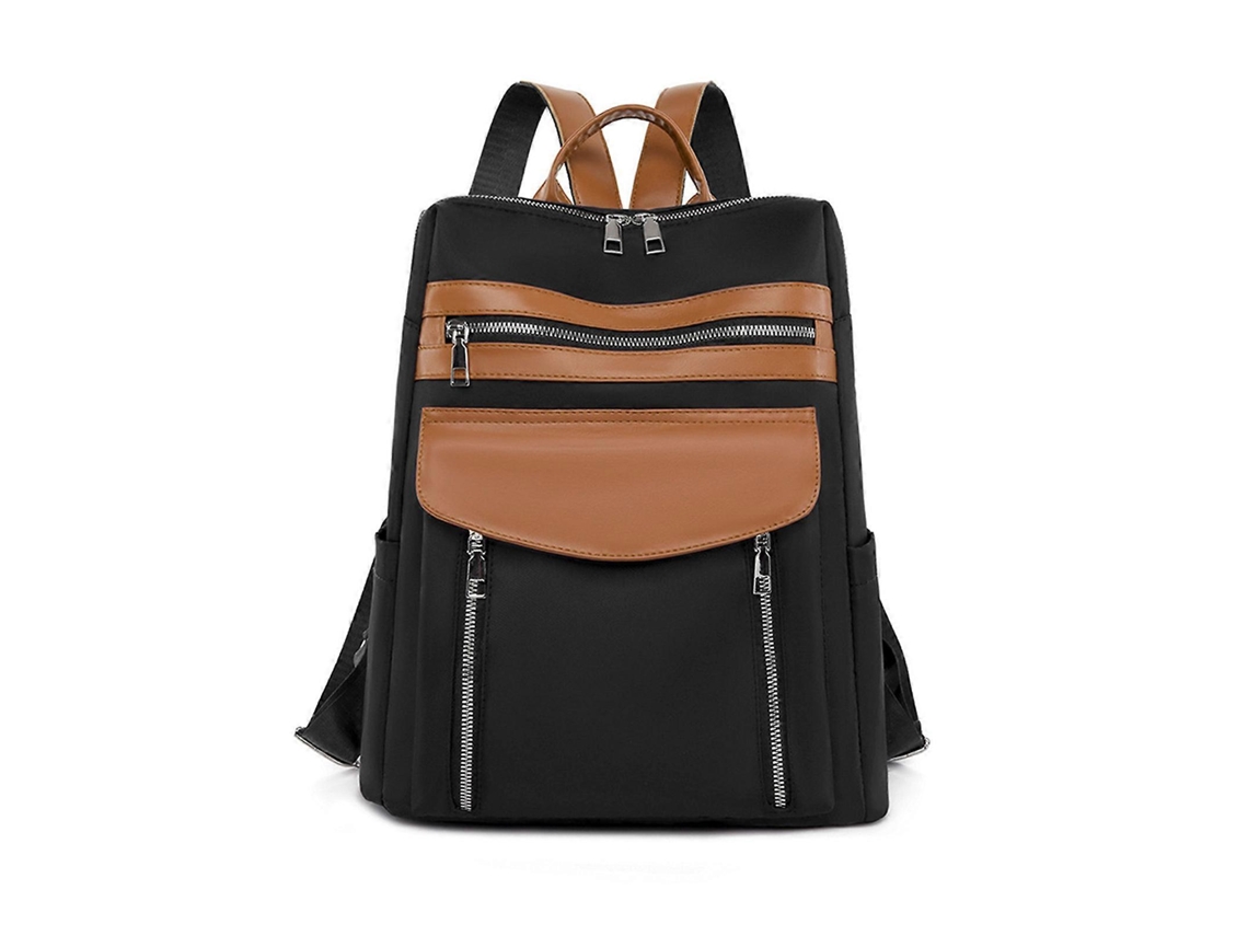 Mochila para portátil funcional y elegante, ideal para mujeres, perfecta para la universidad, la escuela, viajes y uso diario. Negra.