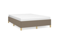 Maison Exclusive - Cama Sin Colchón Tela Gris Taupe 140x190 Cm