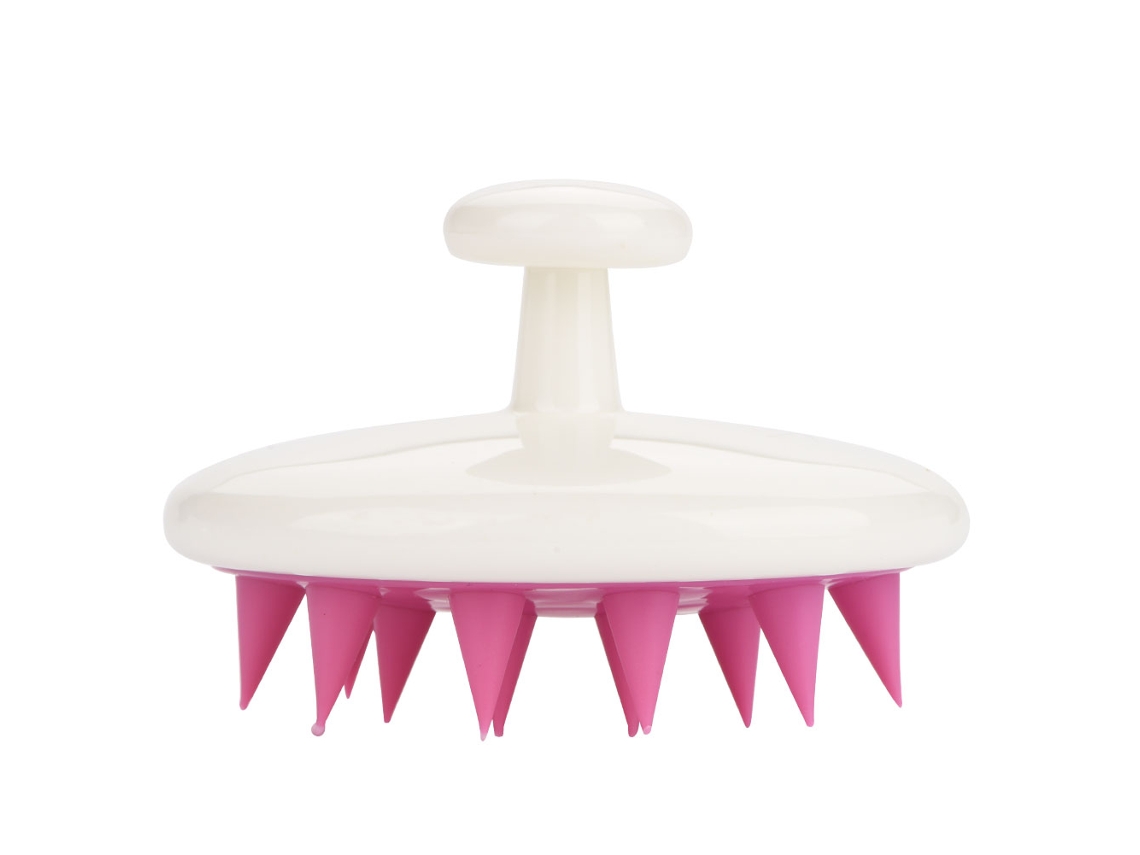 Pincel De Silicona Antideslizante Para Masajear El Cuero Cabelludo Cepillo De Lavar Cabello Cepillos Para Mascotas (rosa)