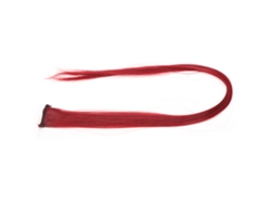 Extensiones De Cabello Rojo Brillante Liso Con Clip Para Fiesta, 55cm, Accesorio De Pelo Práctico Y Fashion