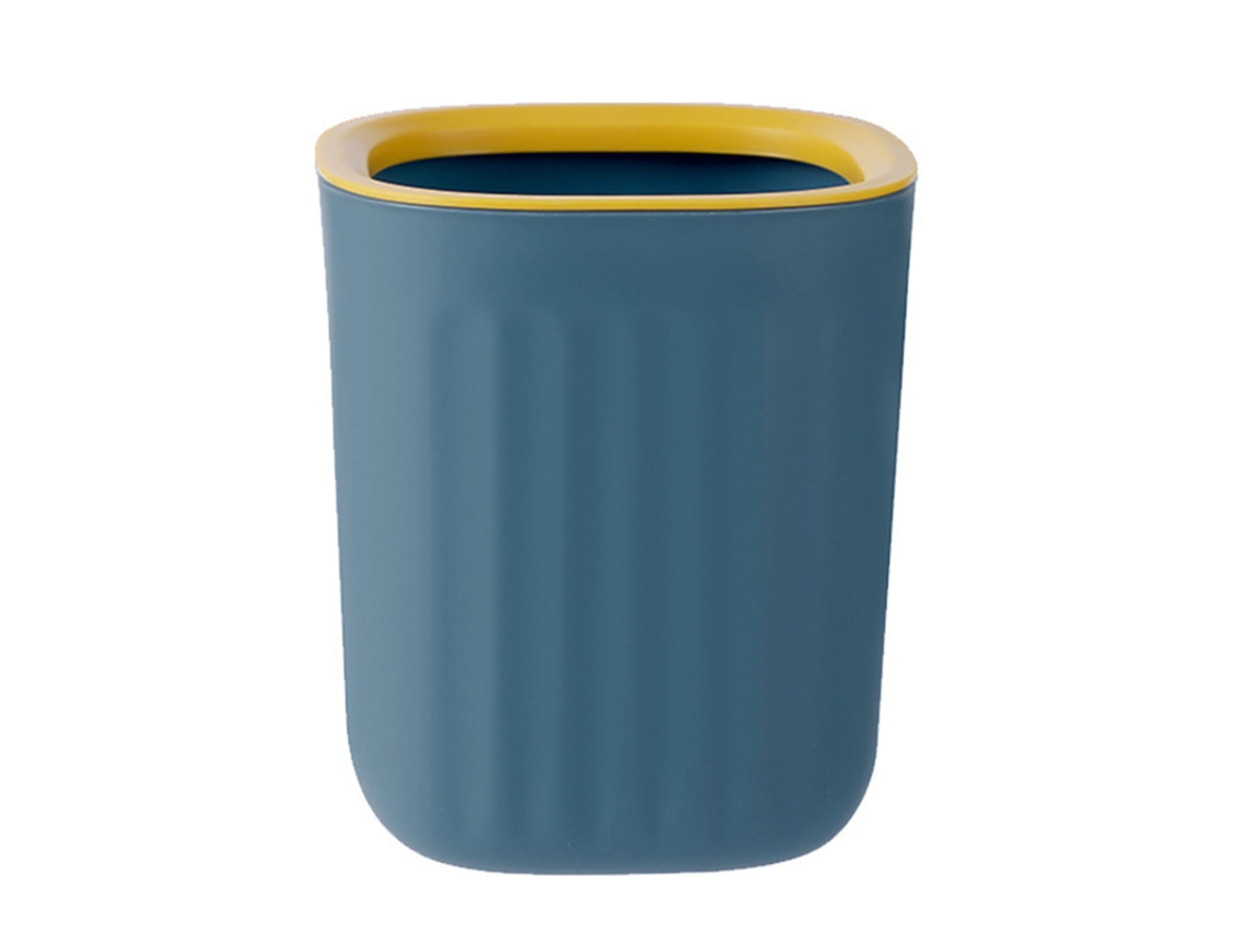 Rebe-lixeira De Mesa Com Anel De Pressão Lixeira Mini De Mesa Estilosa Para Dormitório Escritório Azul Amarelo
