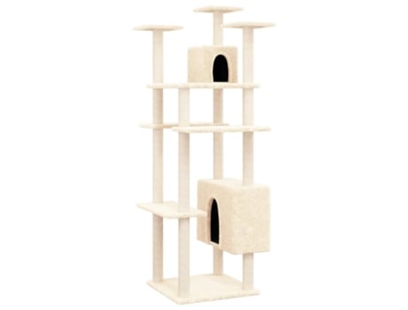 Rascador Para Gatos VIDAXL Con Postes De Sisal Color Crema 162 cm