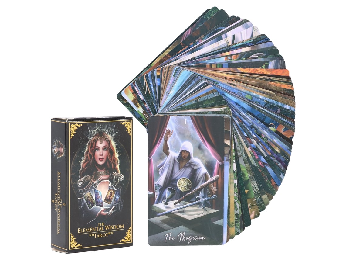 Ats-78 Piezas/mazo Barajas De Tarot The Elemental Wisdom Para Adultos Juego Interactivo Fiesta
