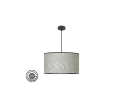 Colgante Moda 3xe27 Negro/surco Gris Regx50x50cm C/difusor