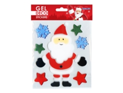 Pegatinas de gel para ventanas de Navidad - Papá Noel