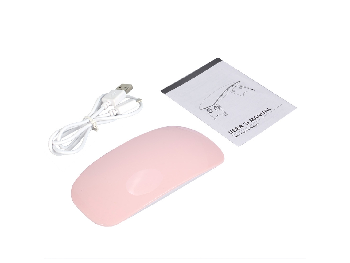 Secador De Unhas 6w Lâmpada Led Uv Para Cura De Esmalte Em Gel Manicure Ferramenta De Beleza Rosa