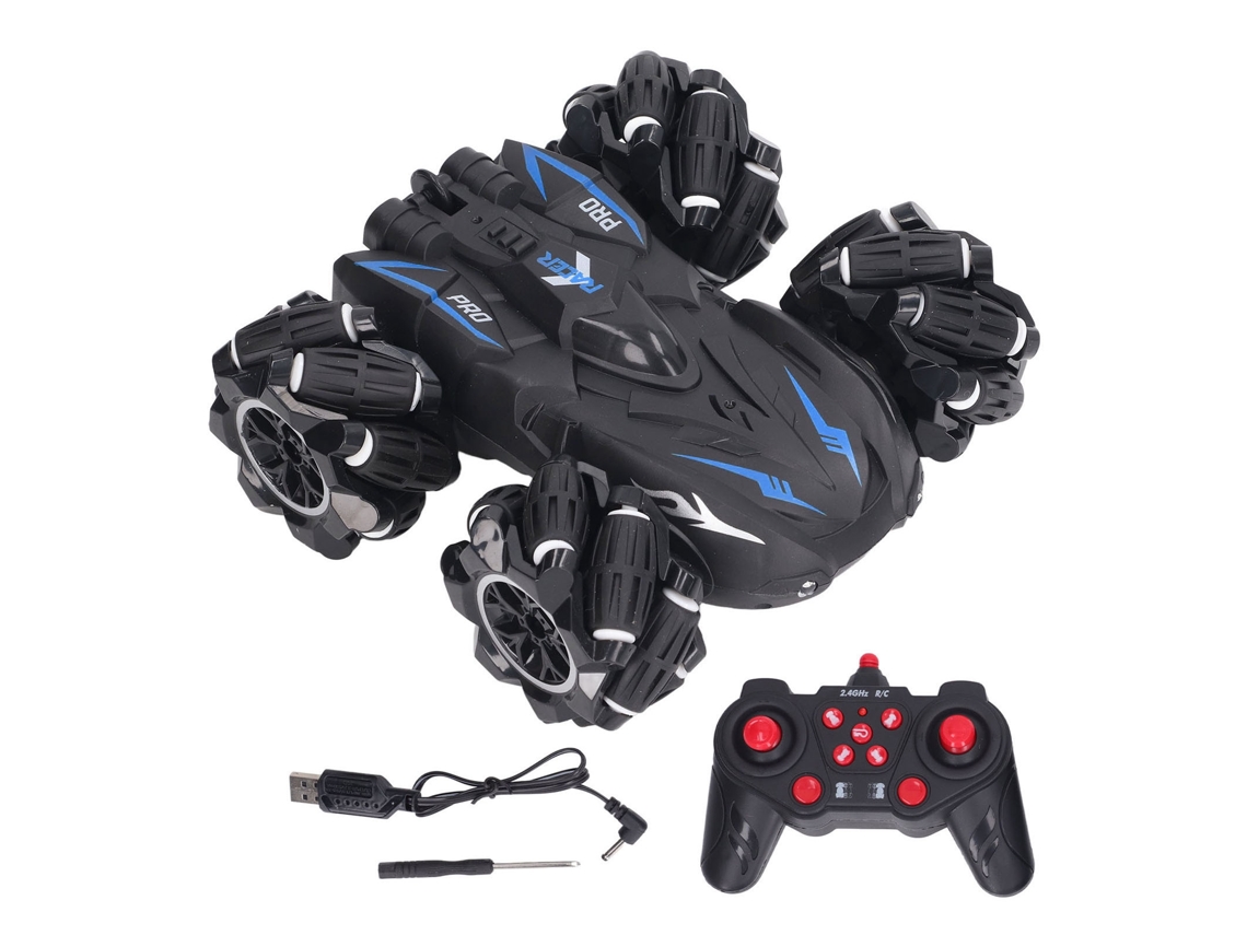 Ats-coche De Control Remoto 2.4g Recargable Con Rotación 360°, Derrape Alto, Stunt Para Niños Mayores De 6 Años, Negro