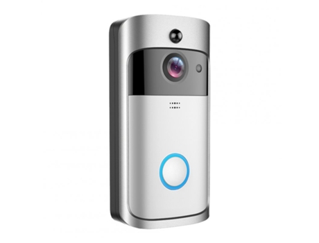 Smart Door Bell inalámbrico Wifi a prueba de lluvia visión nocturna intercomunicador cámara timbre V5-M3 plata
