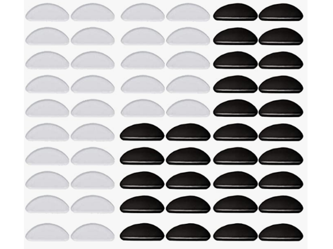 Almohadillas para la nariz para gafas en forma de media luna 30 pares Multicolor