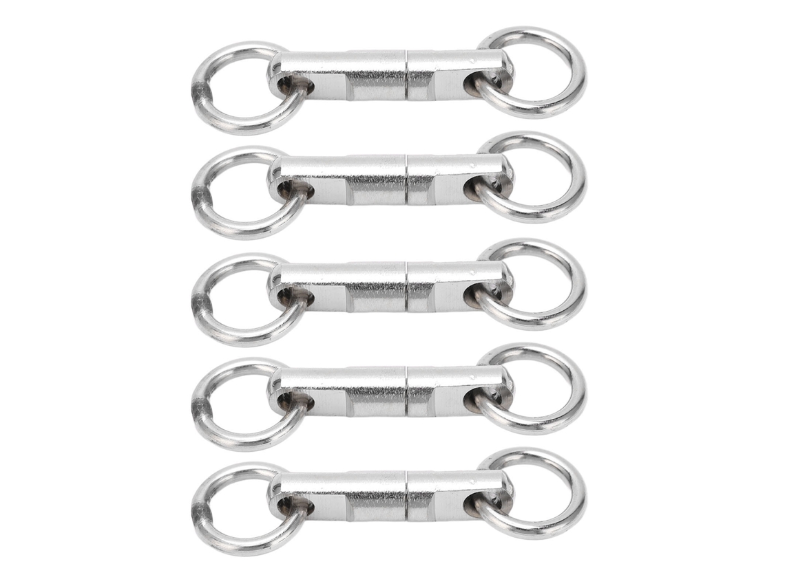 5 Anillos Giratorios De Acero Inoxidable Para Conector De Anzuelo De Pesca, Rodamiento De 360°, Accesorio De Pesca N.° 5