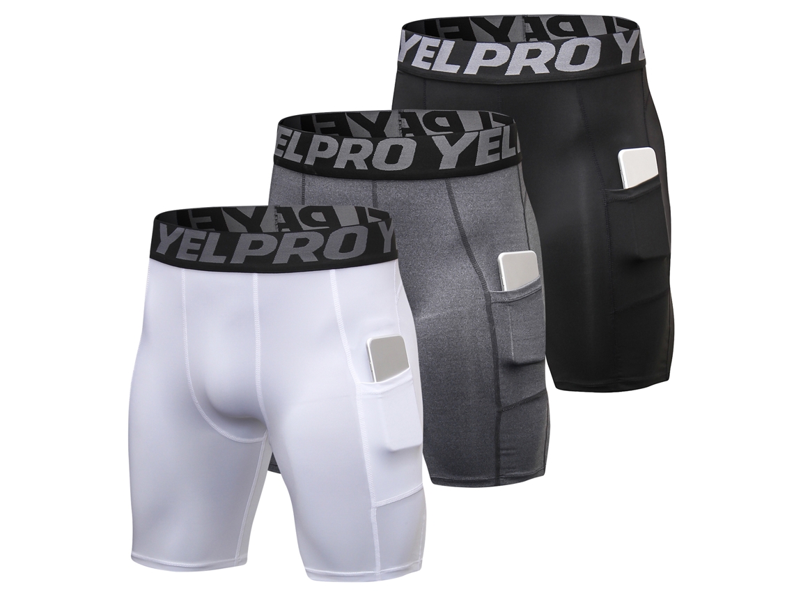 Pantalones cortos de gimnasio para hombre (con bolsillos, ideales para entrenamientos de fitness y culturismo)
